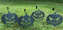 Load image into Gallery viewer, Metal 10" Pumpkin Yard Stakes