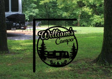 Load image into Gallery viewer, Camping sign, personalized