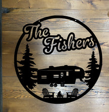 Load image into Gallery viewer, Camping sign, personalized