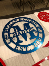 Load image into Gallery viewer, Custom monogram sign