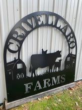 Load image into Gallery viewer, Metal Cattle Farm Sign
