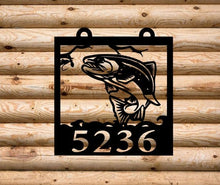 Load image into Gallery viewer, Trout house number sign