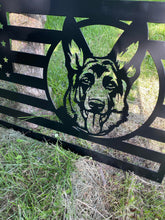 Load image into Gallery viewer, German Shepard American Flag, metal