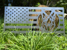 Load image into Gallery viewer, German Shepard American Flag, metal