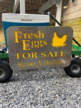 Load image into Gallery viewer, Fresh Eggs for Sale, metal sign