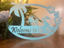 Load image into Gallery viewer, Tropical welcome sign