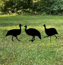 Load image into Gallery viewer, Guinea Fowl Metal Art Yard Stakes
