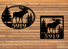 Load image into Gallery viewer, Moose Address Sign Plaque
