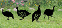 Load image into Gallery viewer, Guinea Fowl Metal Art Yard Stakes

