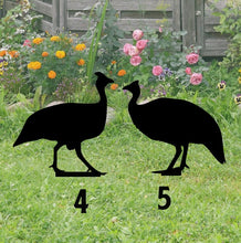 Load image into Gallery viewer, Guinea Fowl Metal Art Yard Stakes
