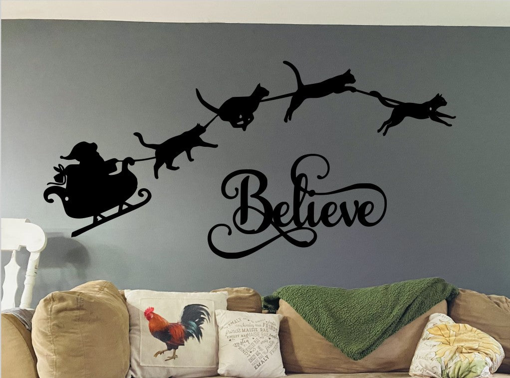 Cat Sleight Metal Art