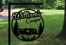 Load image into Gallery viewer, Camping sign, personalized
