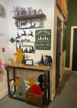 Load image into Gallery viewer, Christmas Krampus Scene Silhouette, Metal Yard Stake or Free Standing
