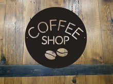 Load image into Gallery viewer, Round Coffee Shop Sign
