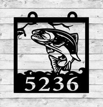 Load image into Gallery viewer, Trout house number sign
