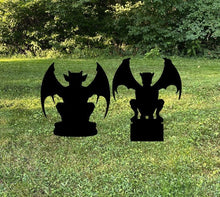 Load image into Gallery viewer, Gargoyle, metal yard stakes
