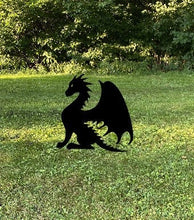 Load image into Gallery viewer, Metal Dragon Yard Stake
