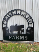 Load image into Gallery viewer, Metal Cattle Farm Sign
