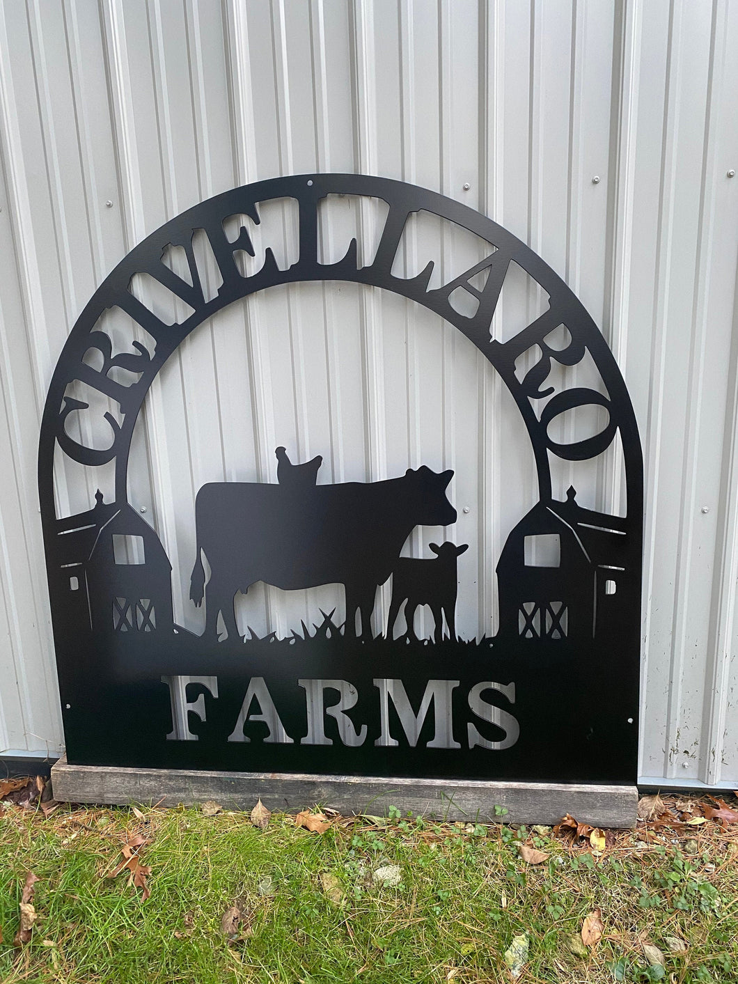 Metal Cattle Farm Sign