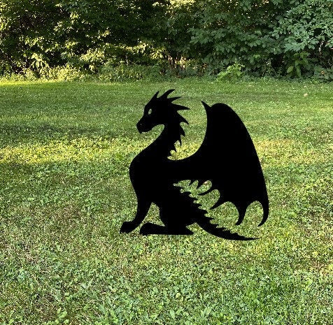 Metal Dragon Yard Stake
