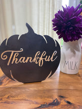 Load image into Gallery viewer, Fall Table Top Pumpkin, Metal Pumpkin, thanksgiving décor
