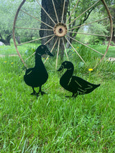 Load image into Gallery viewer, Duck metal garden stakes
