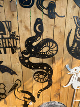 Load image into Gallery viewer, Serpent metal wall art
