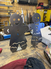 Load image into Gallery viewer, Gingerbread people, Metal art, home decor
